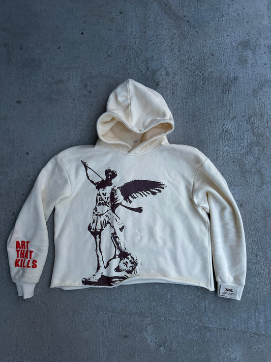 YNI Heaven Cropped Hoodie - Cream