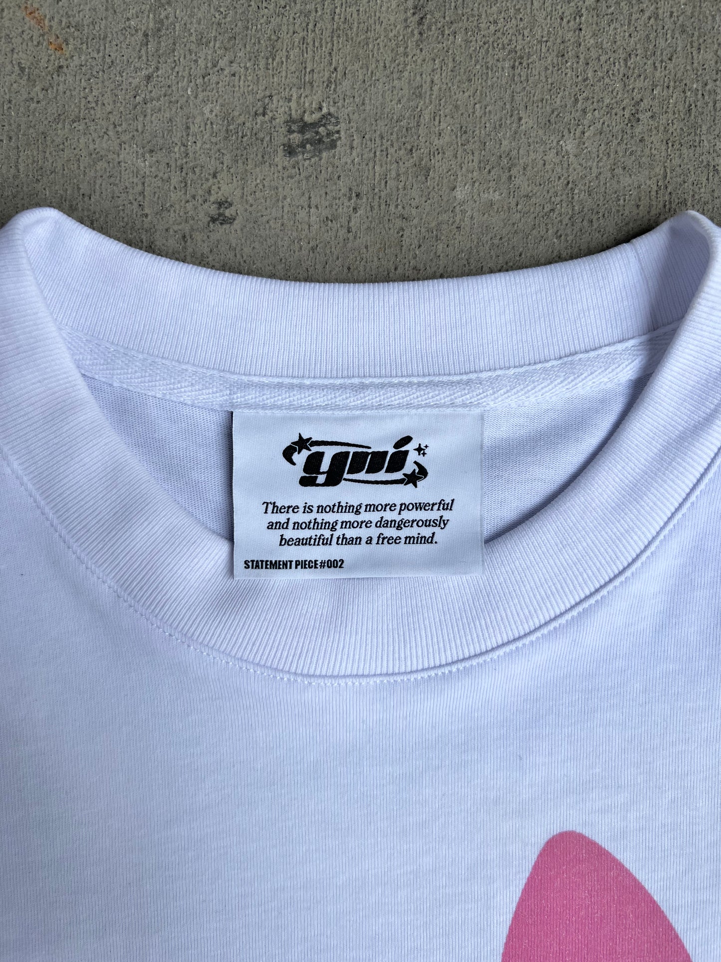 YNI Free Your Mind Tee - Pink Tape